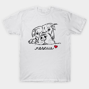 Rescue Dogs, Pitbull Rescue, Pittie Lovers T-Shirt